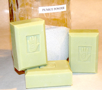 Bars of Peppermint and Pumice Soap, Handmade with Organic ingredients